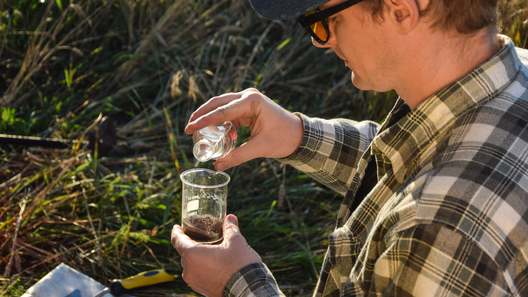 Testing soil health on site